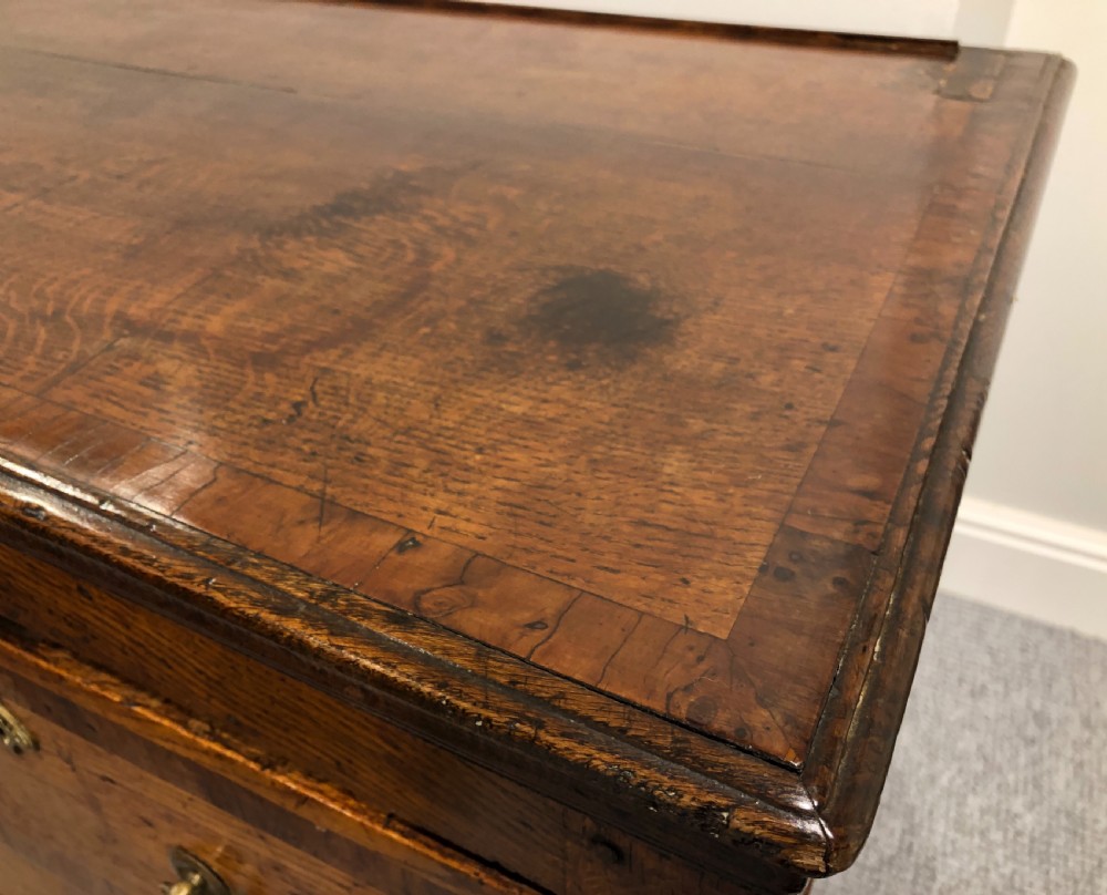 Large Antique Georgian Four Drawer Oak Dresser Base View XI