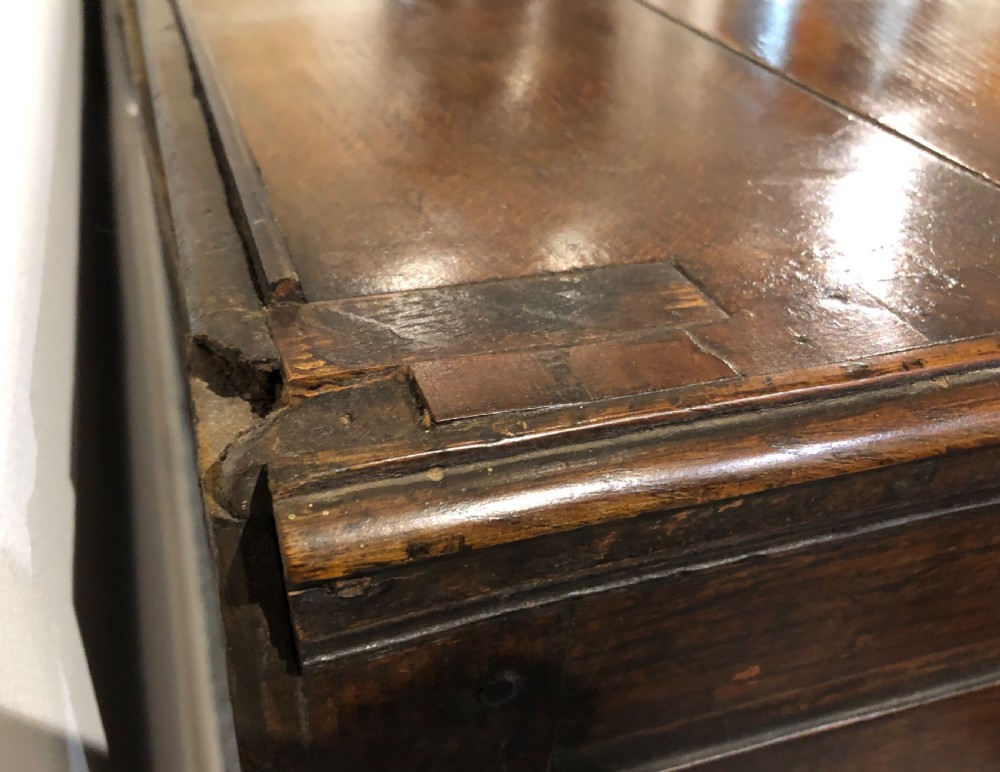 Large Antique Georgian Four Drawer Oak Dresser Base View XVI