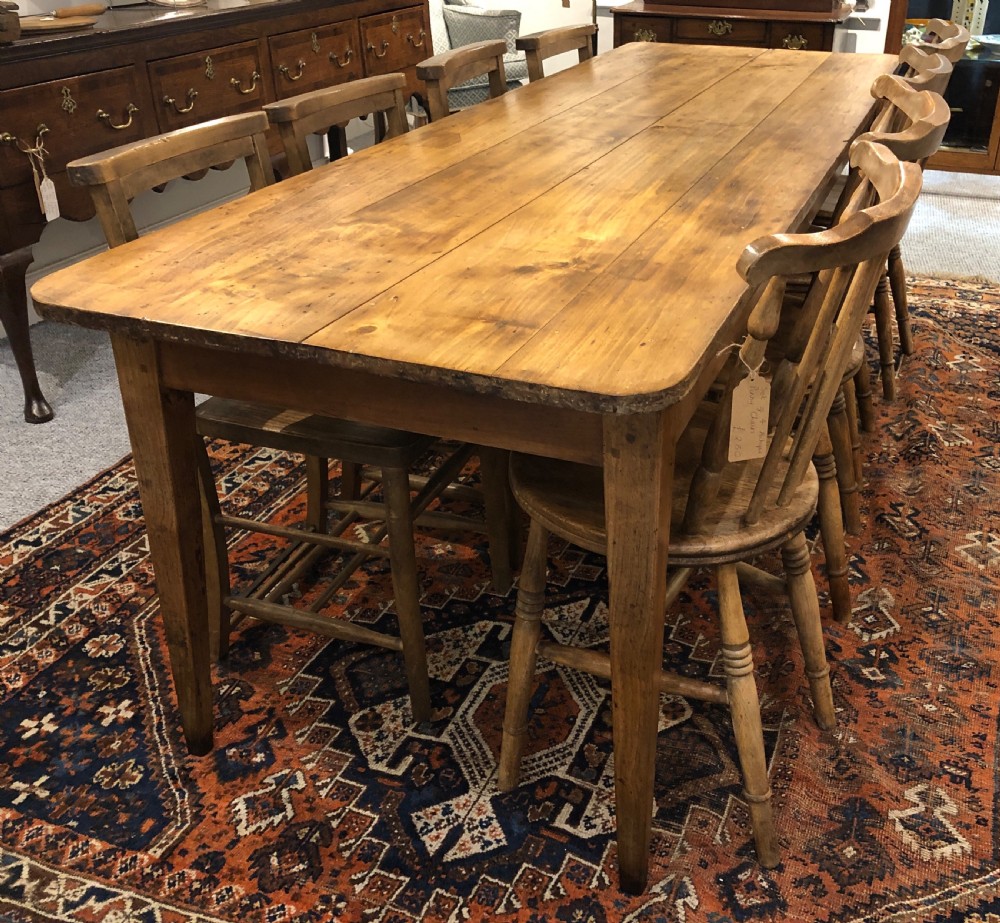 Large Antique French Fruitwood Dining Table  View IX