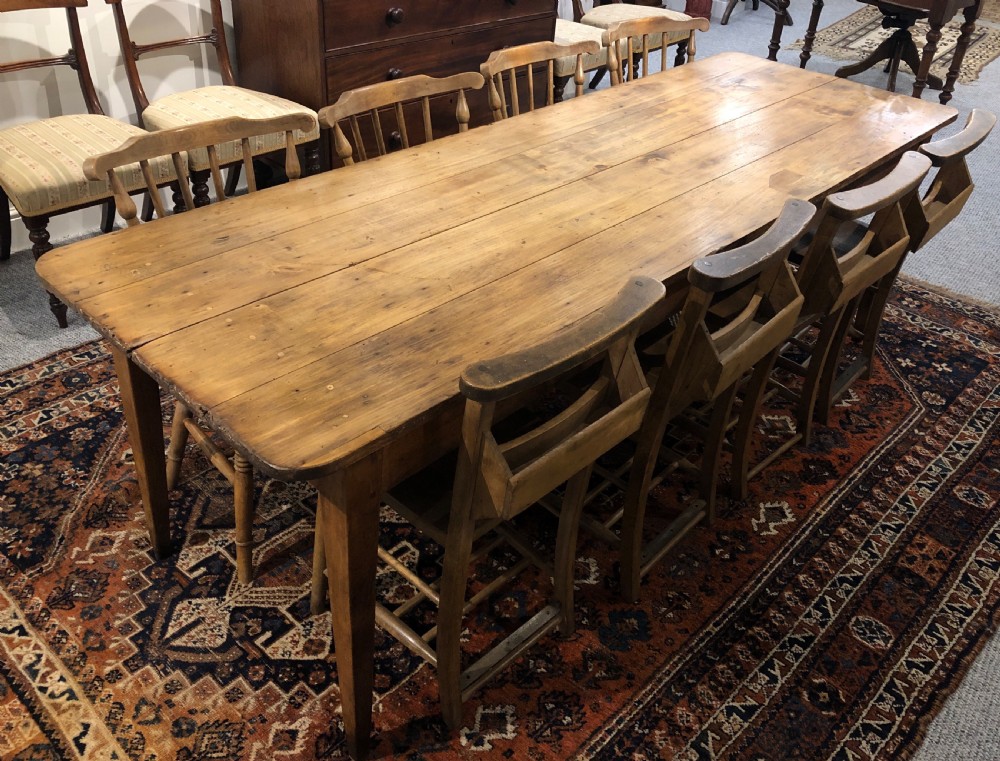 Large Antique French Fruitwood Dining Table  View X