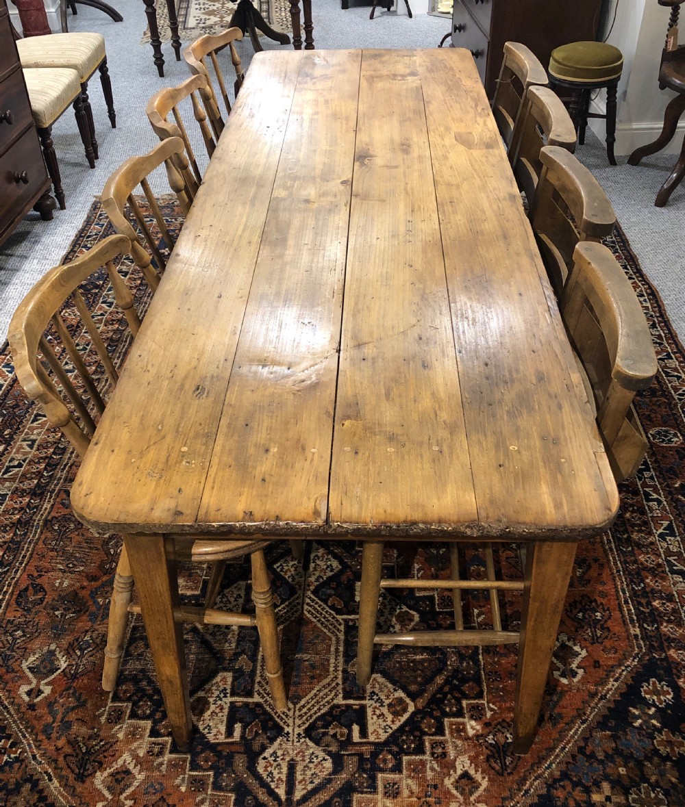 Large Antique French Fruitwood Dining Table  View XI