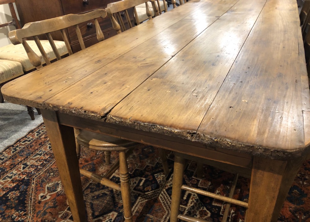 Large Antique French Fruitwood Dining Table  View XII