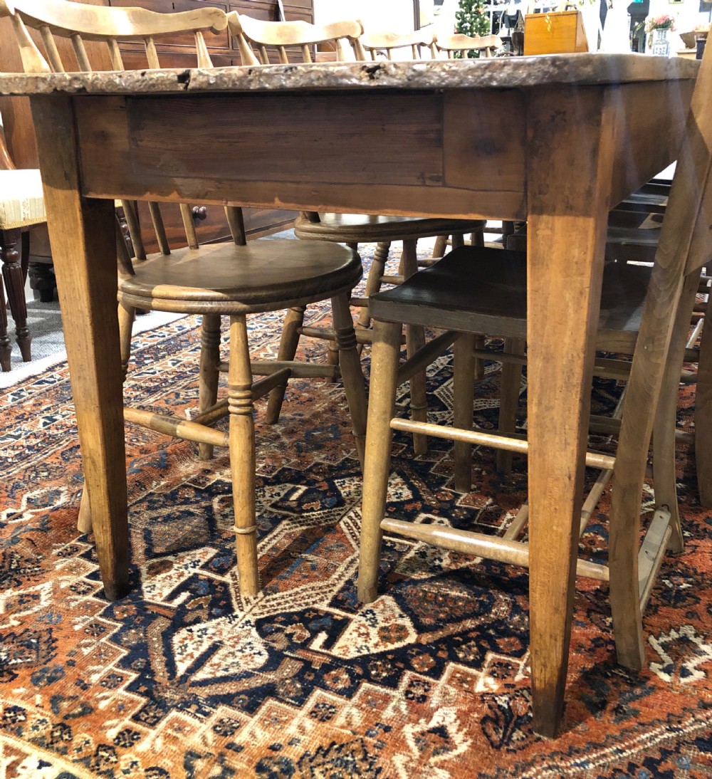 Large Antique French Fruitwood Dining Table  View XIII