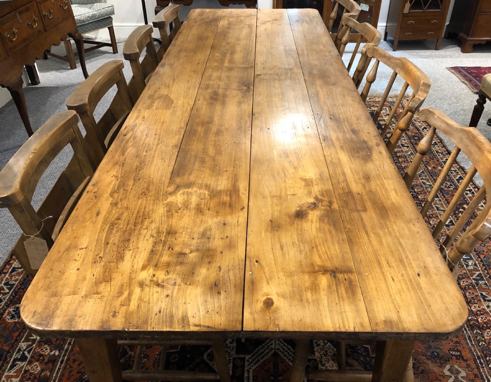 Large Antique French Fruitwood Dining Table  View XV