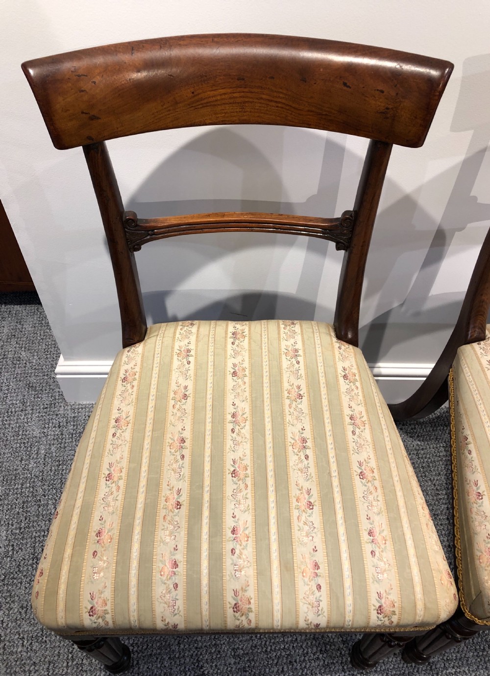 Set of 4 Regency Mahogany Bar Back Dining Chairs View III