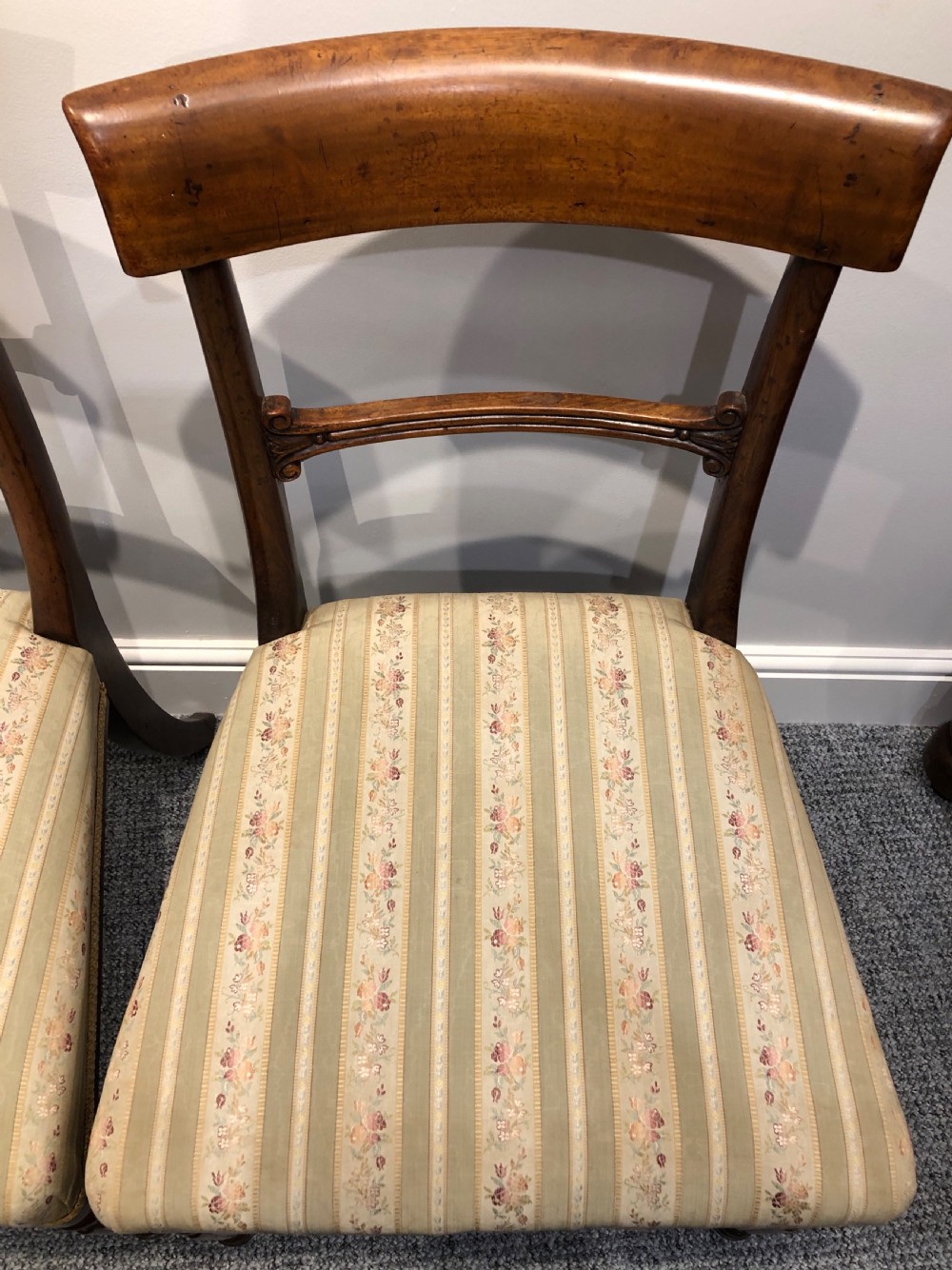 Set of 4 Regency Mahogany Bar Back Dining Chairs View VI