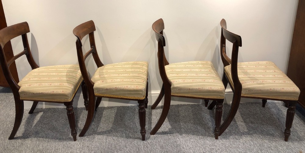 Set of 4 Regency Mahogany Bar Back Dining Chairs View XIII