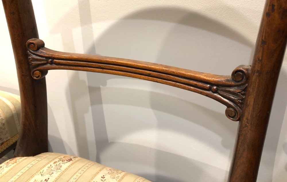Set of 4 Regency Mahogany Bar Back Dining Chairs View XV
