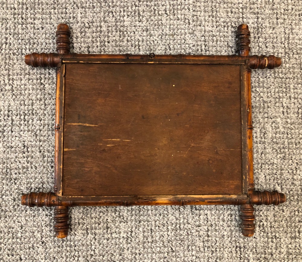 Antique French Faux Bamboo Wall Mirror View VI