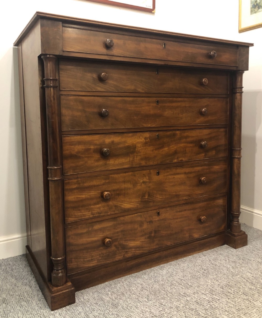 Large Antique Victorian Mahogany Scottish Chest of Drawers View III