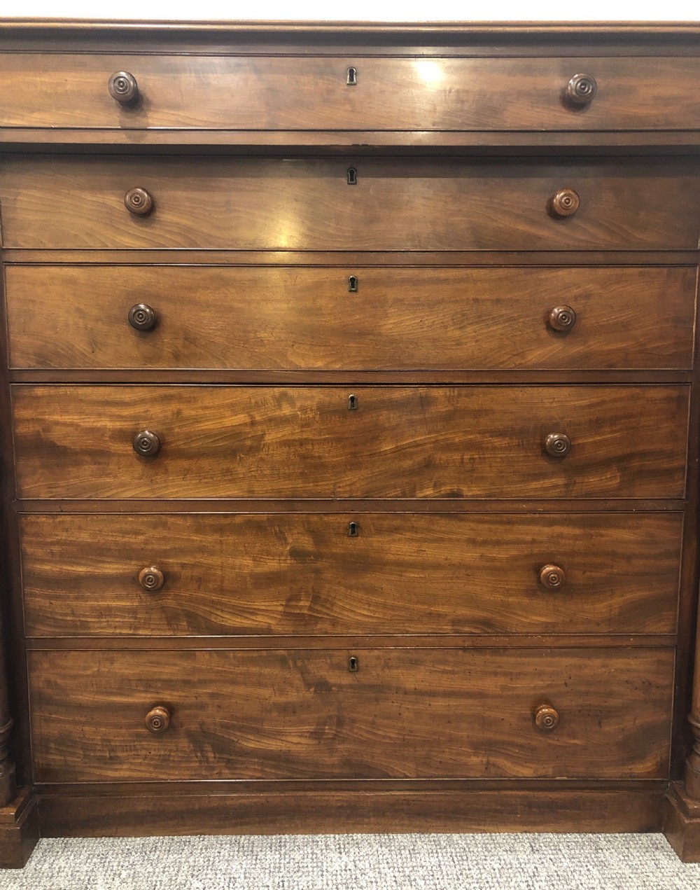 Large Antique Victorian Mahogany Scottish Chest of Drawers View VII