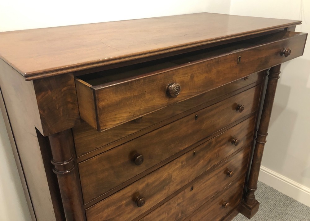 Large Antique Victorian Mahogany Scottish Chest of Drawers View VIII