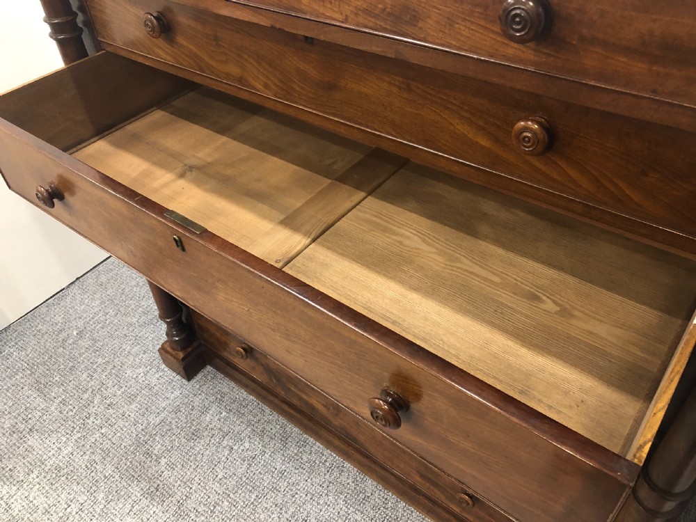 Large Antique Victorian Mahogany Scottish Chest of Drawers View IX