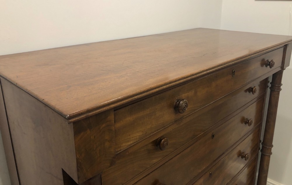 Large Antique Victorian Mahogany Scottish Chest of Drawers View XIII