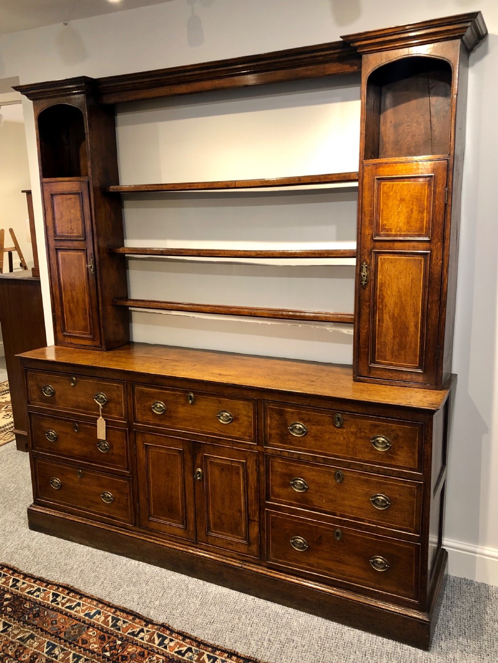 Large Antique Georgian Oak Dresser View II