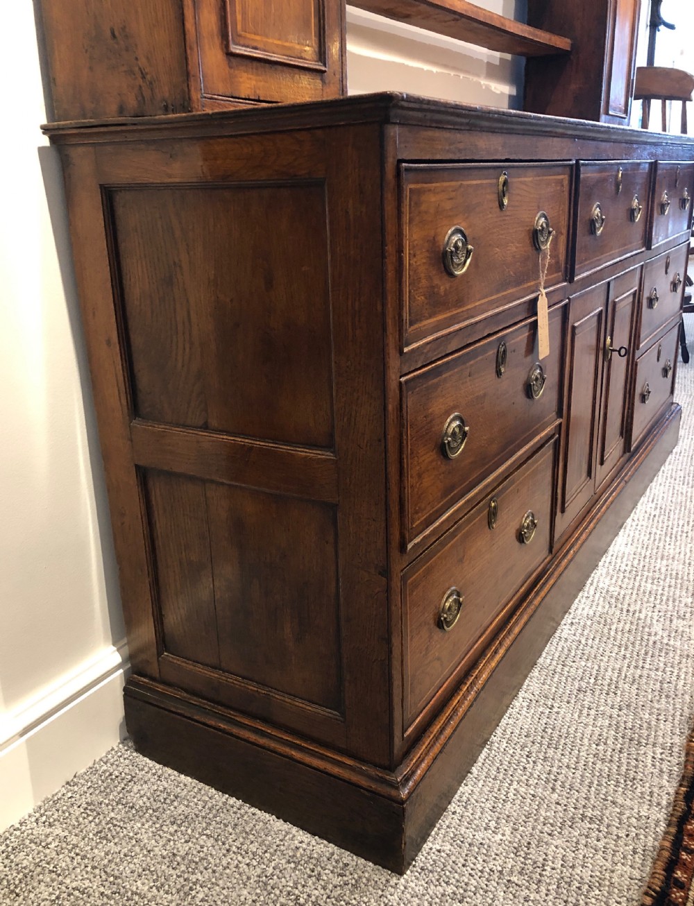 Large Antique Georgian Oak Dresser View VI