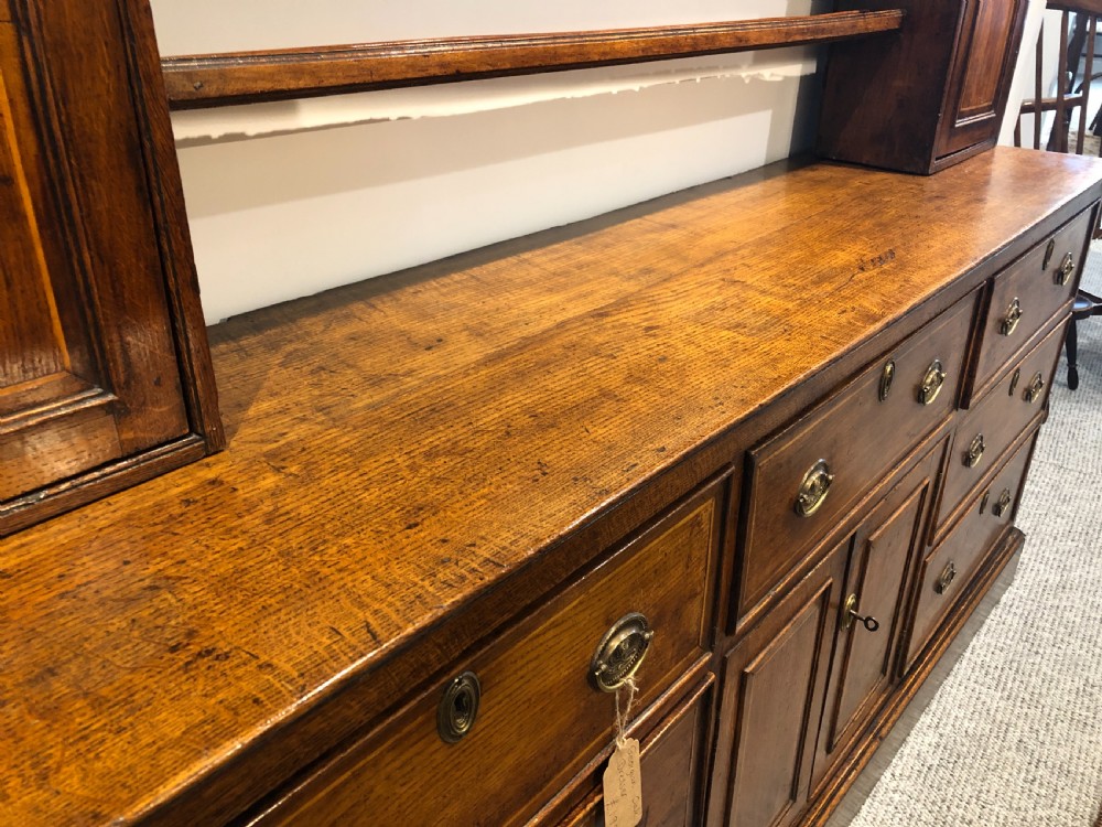 Large Antique Georgian Oak Dresser View IX