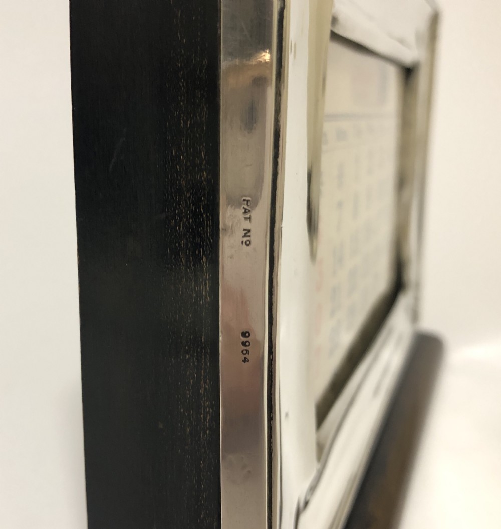 Antique Art Deco Sterling Silver Perpetual Desk Calendar 1929 View IV