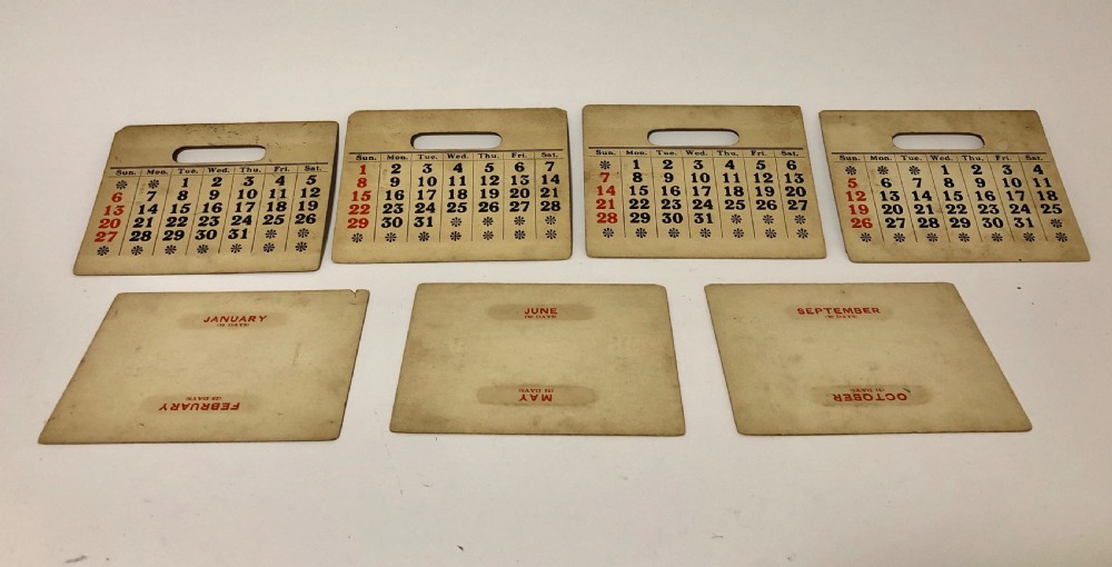 Antique Art Deco Sterling Silver Perpetual Desk Calendar 1929 View XI