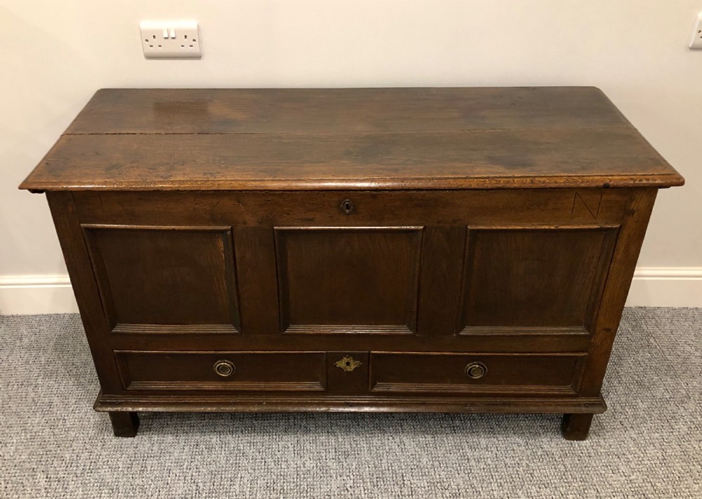 Antique 18th Century Oak Mule Chest View II