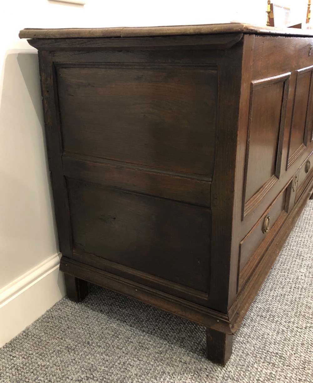 Antique 18th Century Oak Mule Chest View V