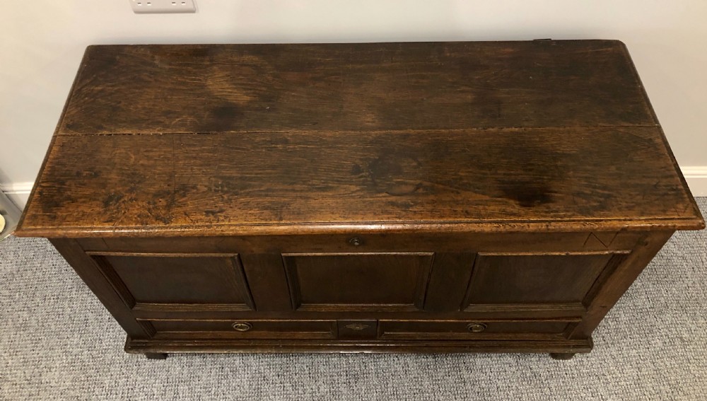 Antique 18th Century Oak Mule Chest View X