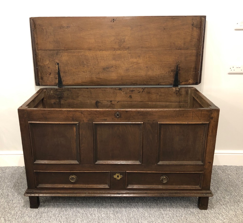 Antique 18th Century Oak Mule Chest View XII