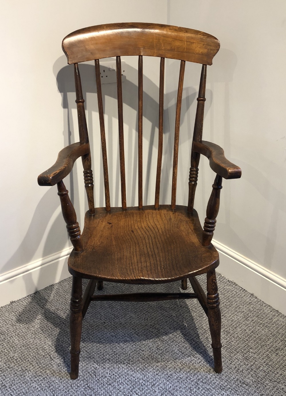 Antique Farmhouse Stick Back Chair 