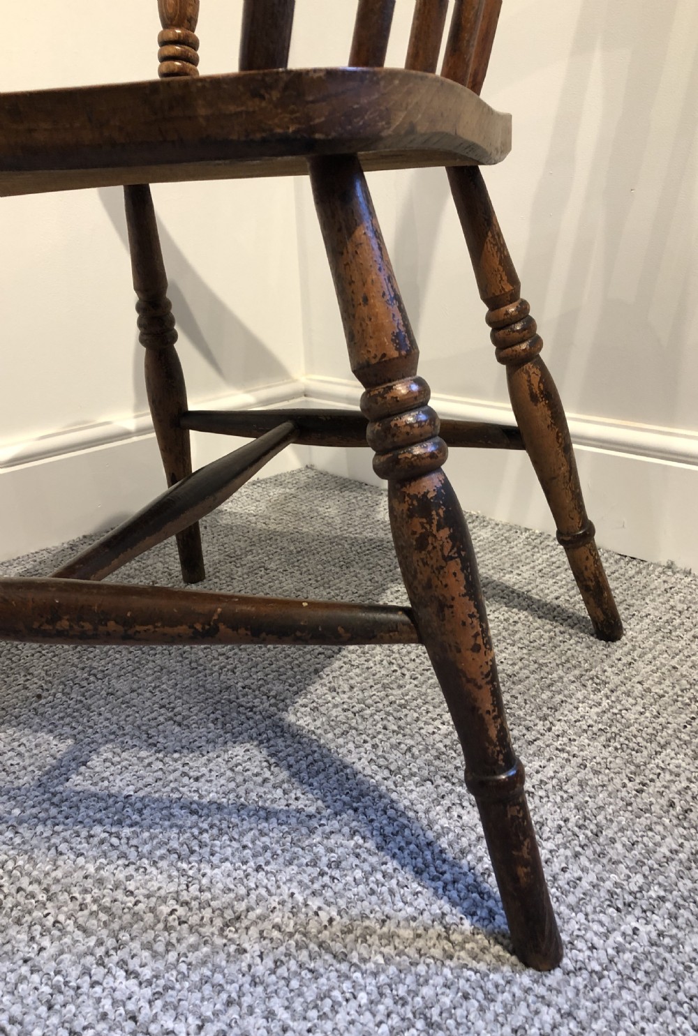 Antique Farmhouse Stick Back Chair  View XI