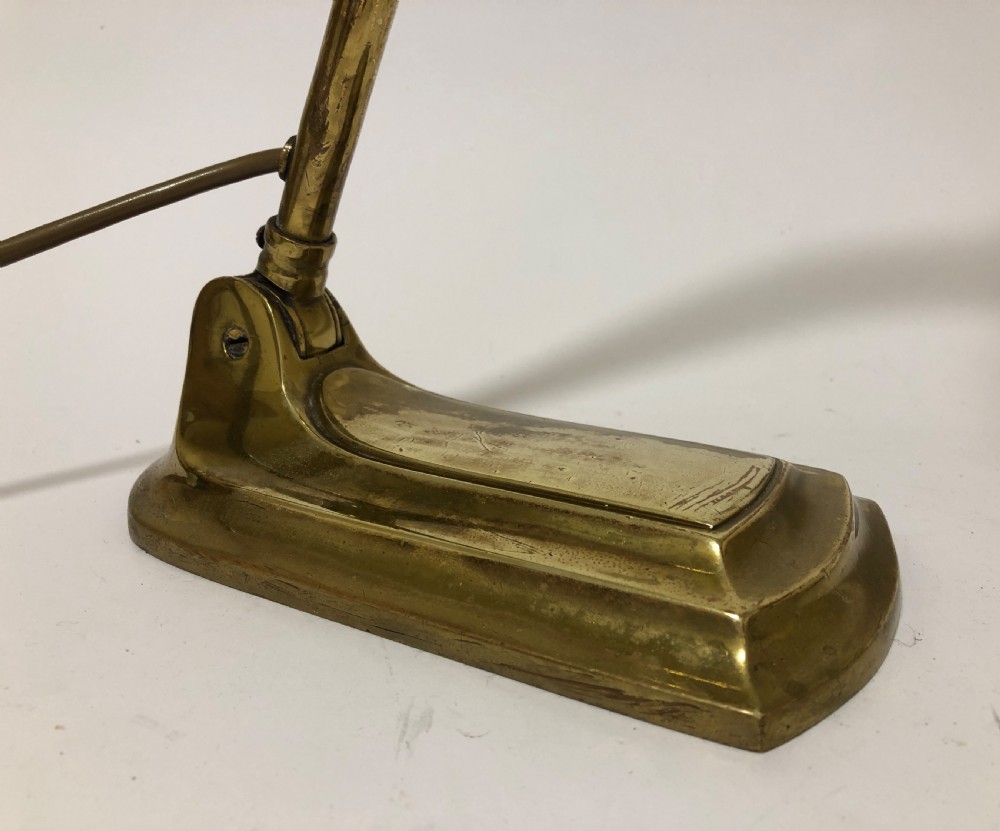 Antique Vintage Art Deco Adjustable Brass Desk Lamp View III