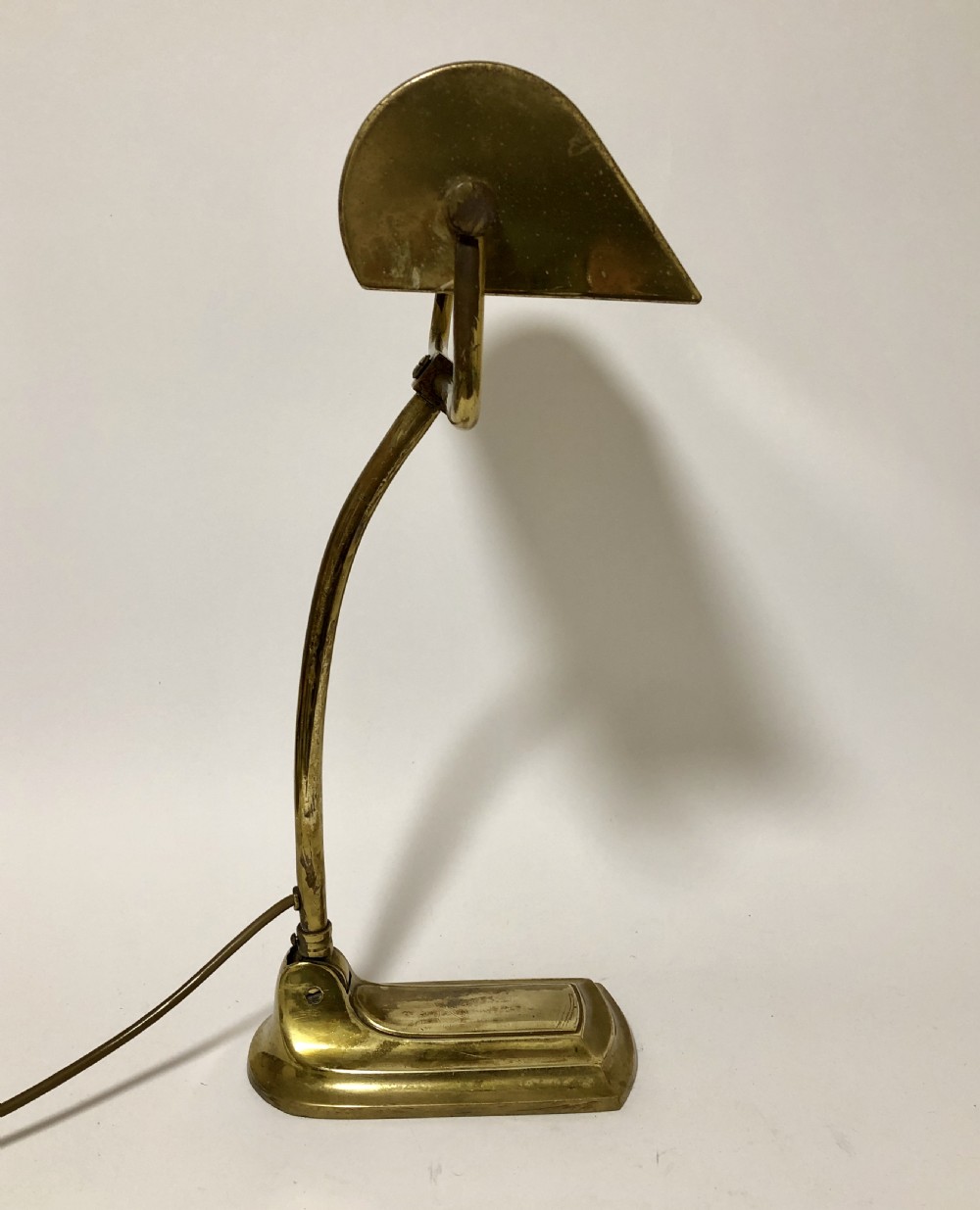 Antique Vintage Art Deco Adjustable Brass Desk Lamp View IV