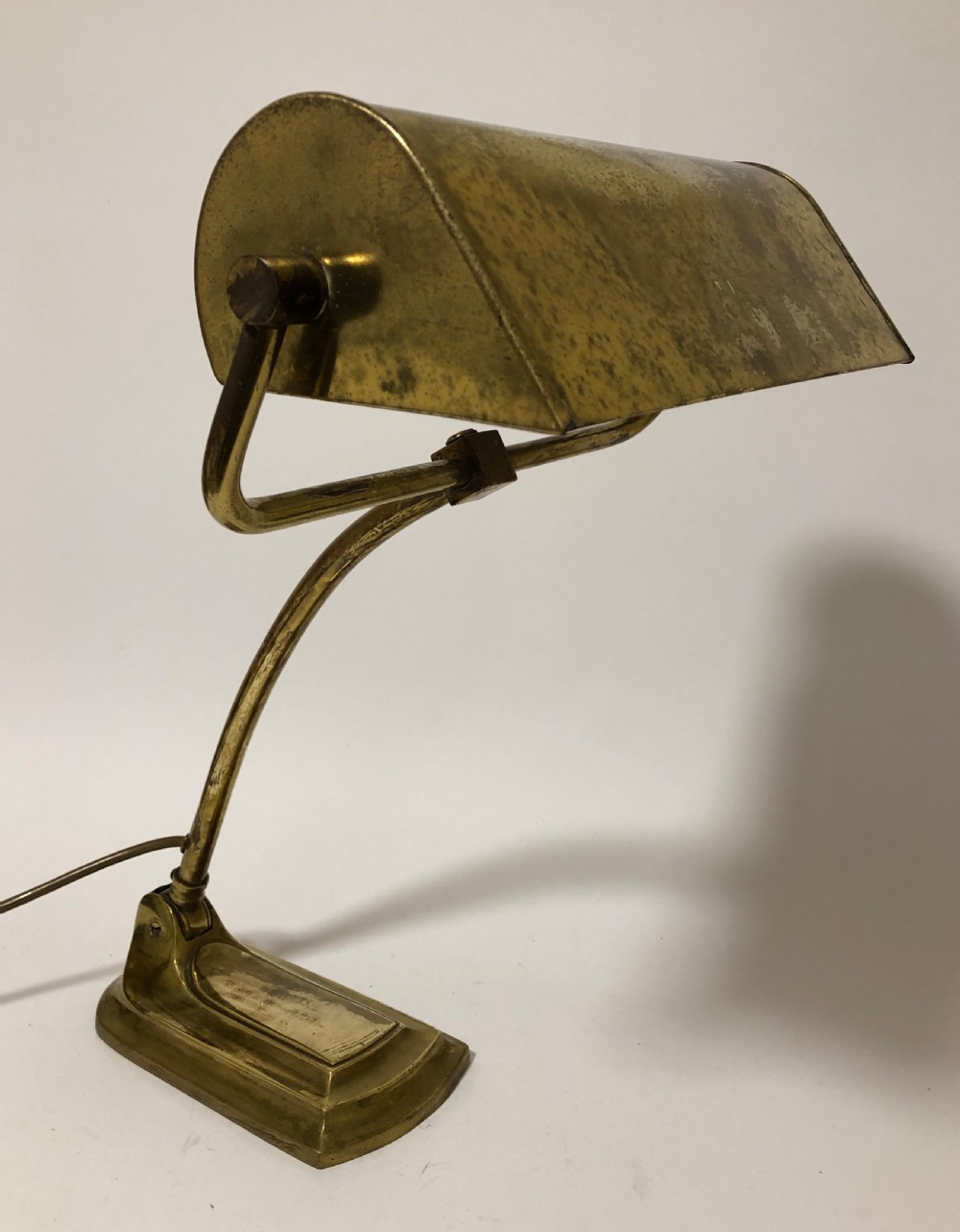 Antique Vintage Art Deco Adjustable Brass Desk Lamp View VI