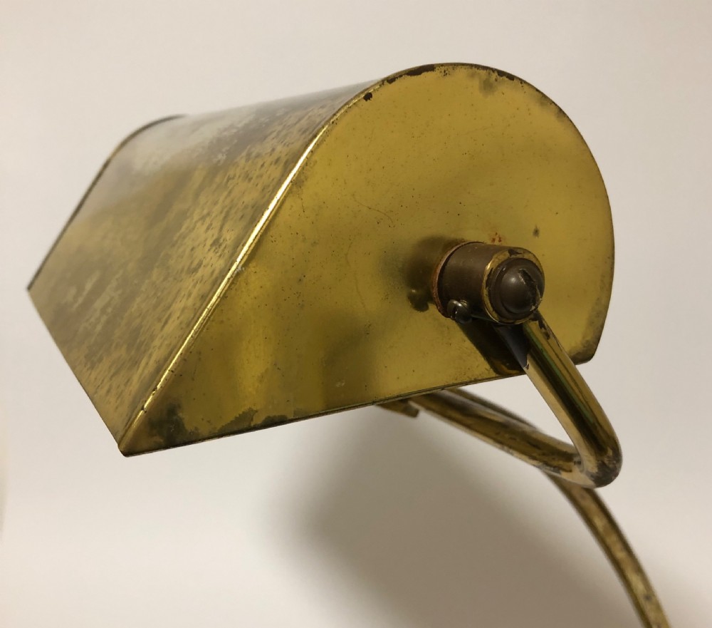 Antique Vintage Art Deco Adjustable Brass Desk Lamp View VII