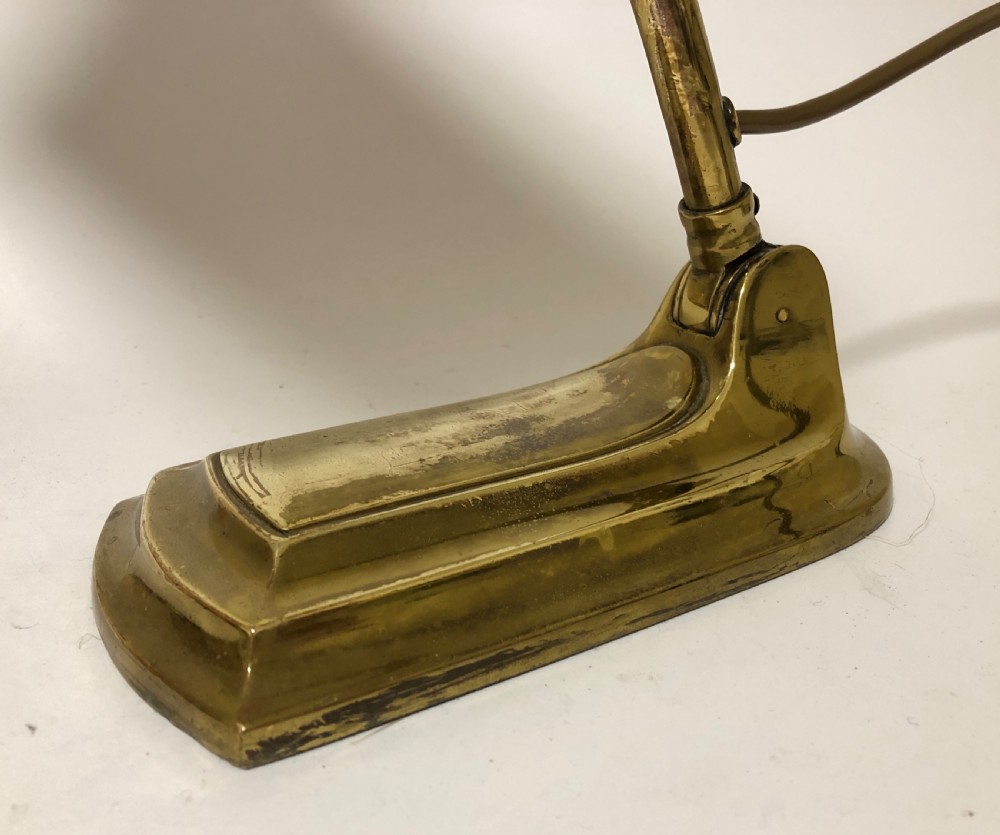Antique Vintage Art Deco Adjustable Brass Desk Lamp View VIII