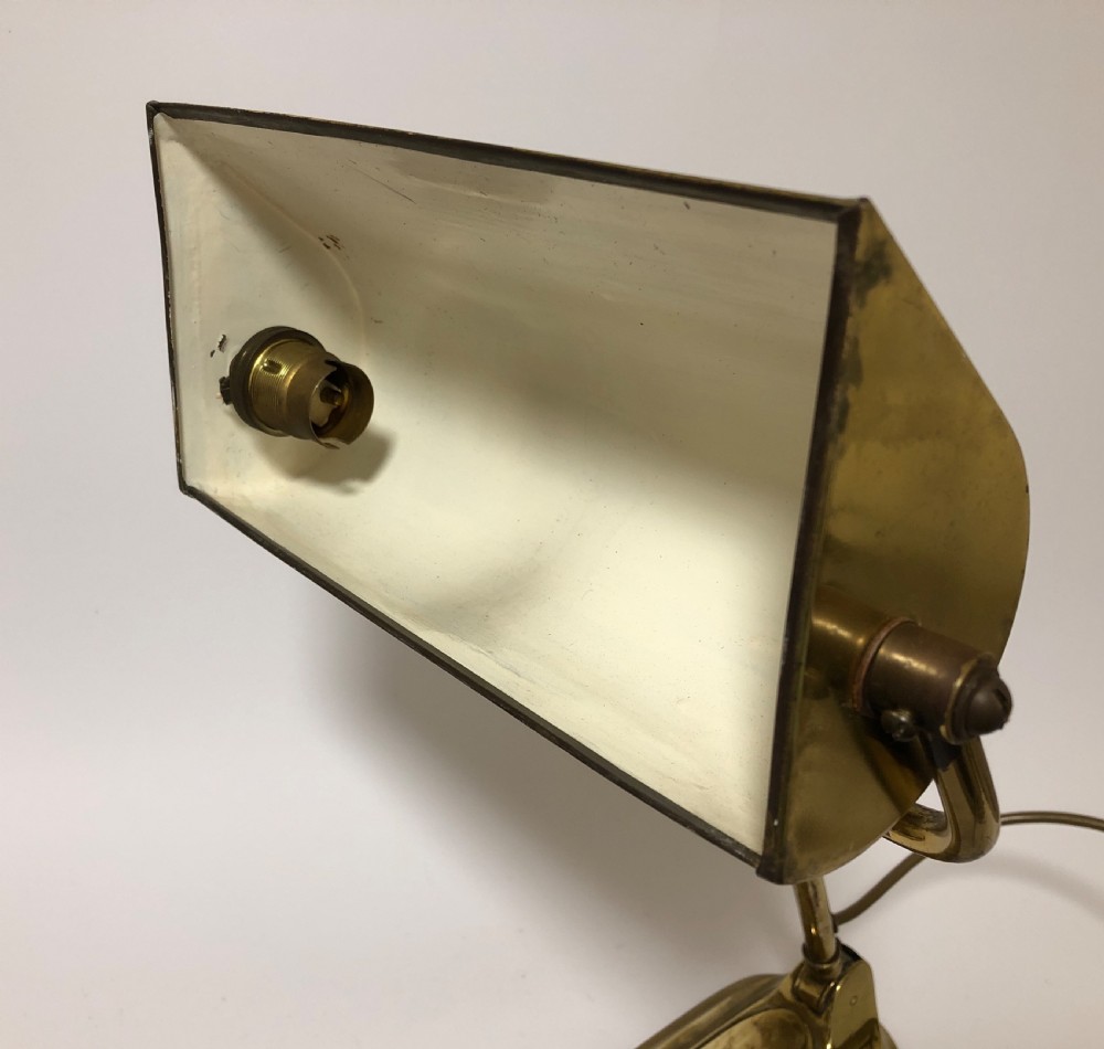 Antique Vintage Art Deco Adjustable Brass Desk Lamp View IX