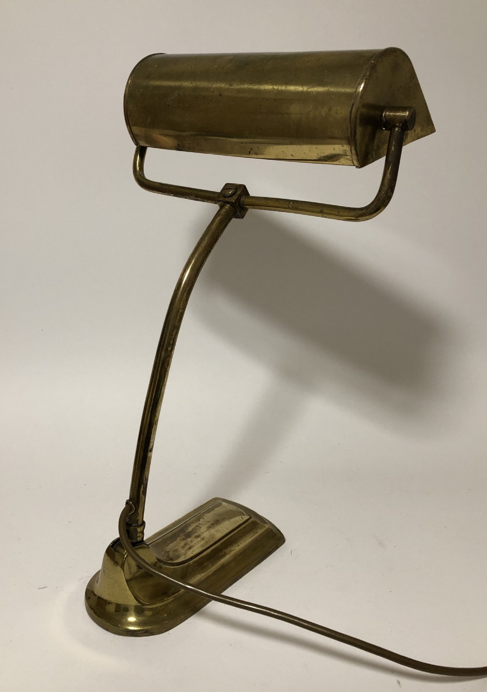 Antique Vintage Art Deco Adjustable Brass Desk Lamp View X