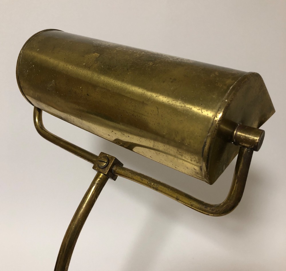 Antique Vintage Art Deco Adjustable Brass Desk Lamp View XIII