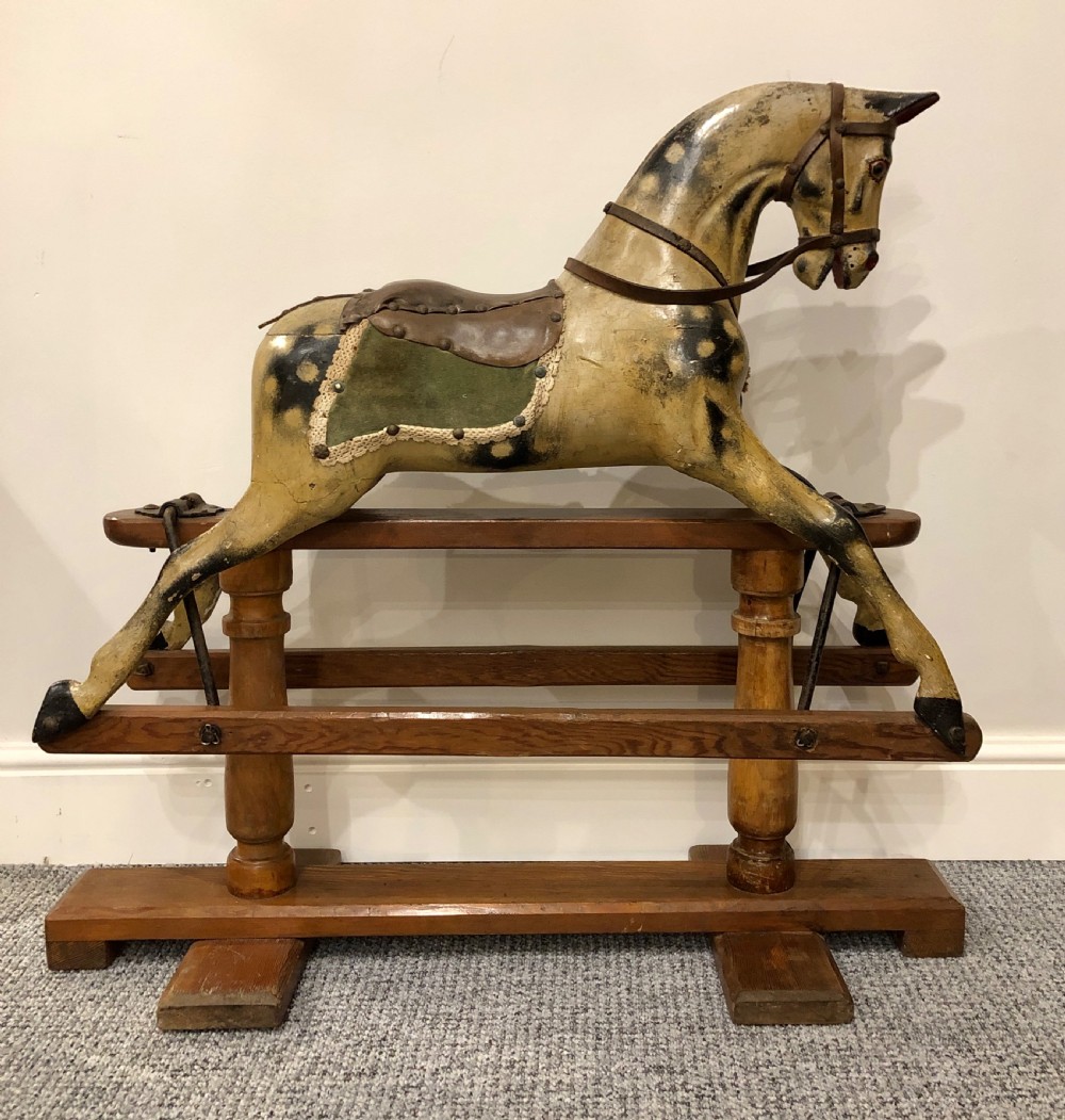 Small Antique Victorian Rocking Horse View II