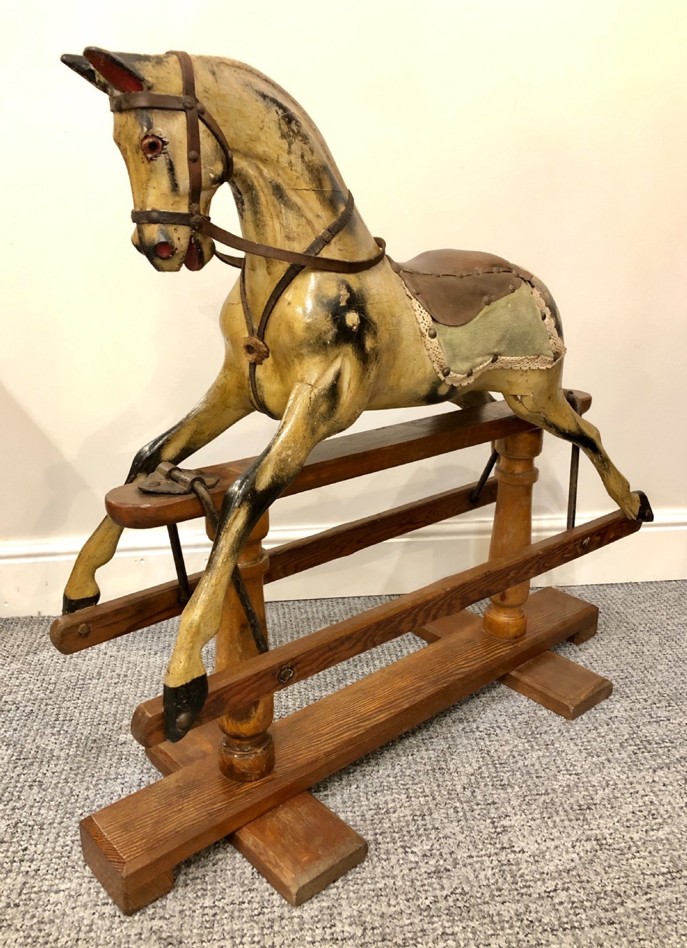 Small Antique Victorian Rocking Horse View IV
