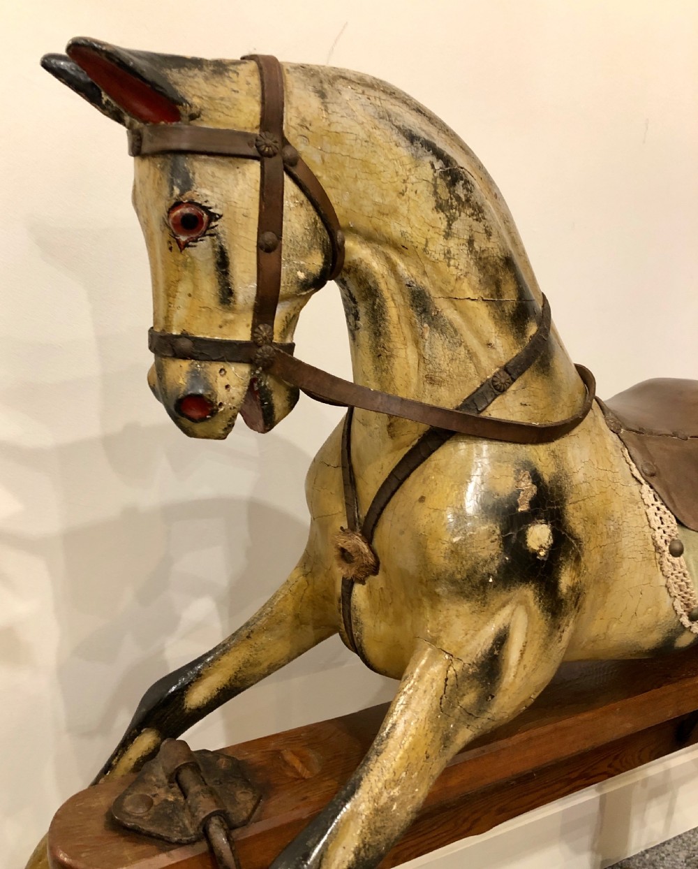 Small Antique Victorian Rocking Horse View V