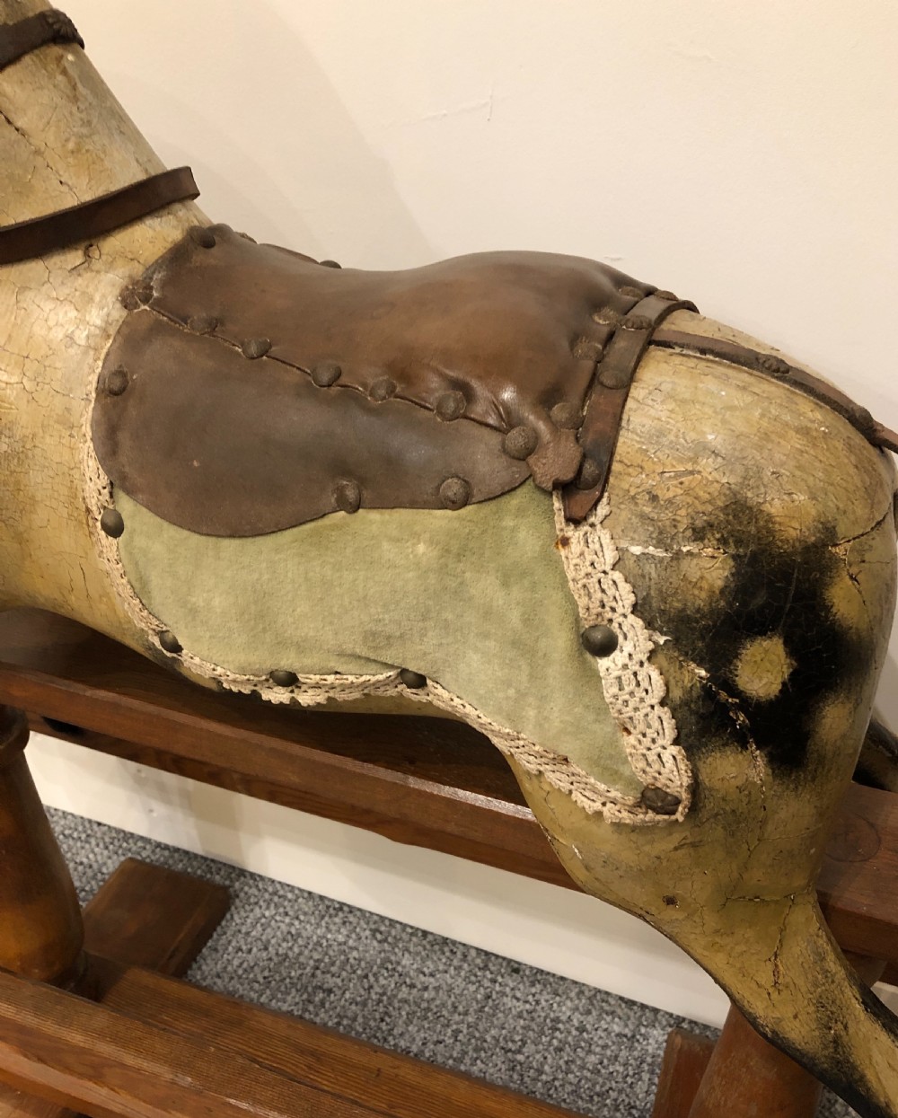 Small Antique Victorian Rocking Horse View VI