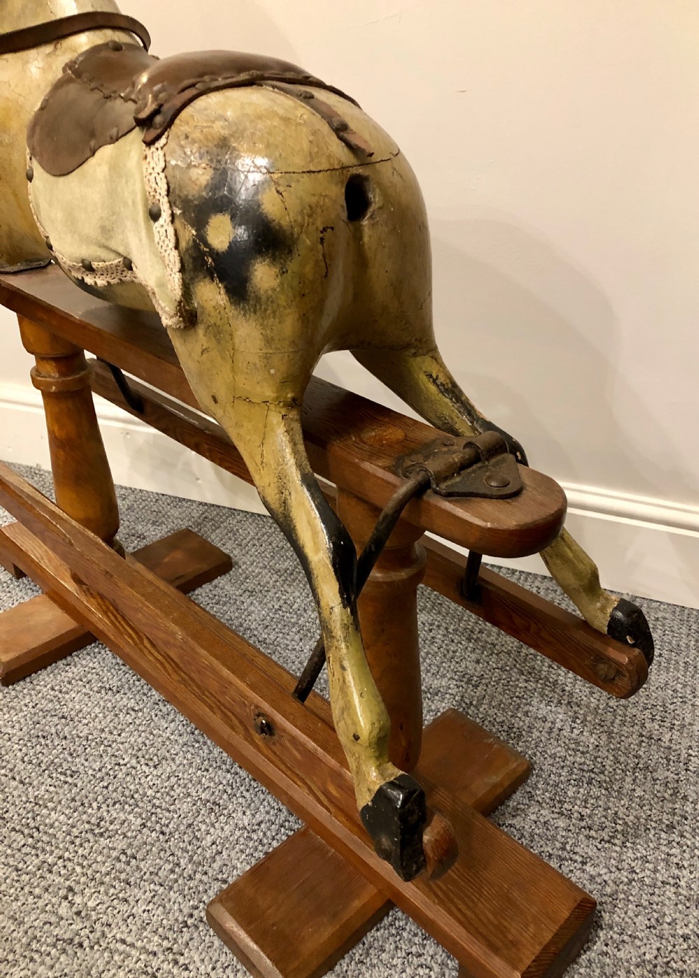 Small Antique Victorian Rocking Horse View IX