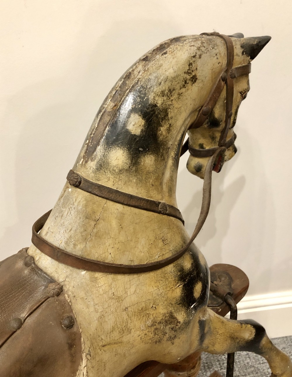 Small Antique Victorian Rocking Horse View XII