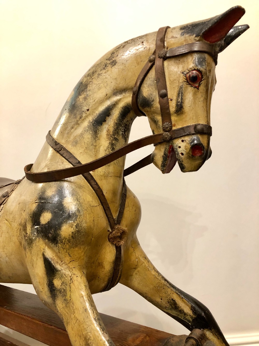 Small Antique Victorian Rocking Horse View XIII