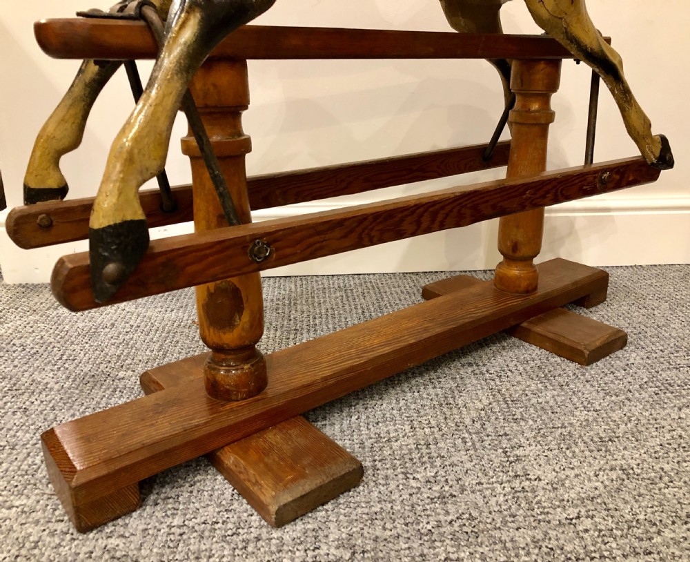 Small Antique Victorian Rocking Horse View XVII