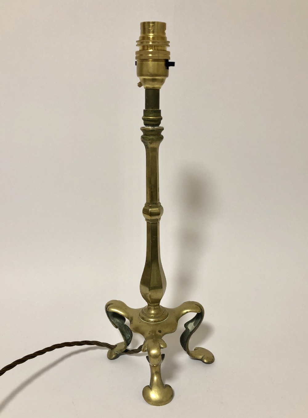 Antique Brass Candlestick Table Lamp