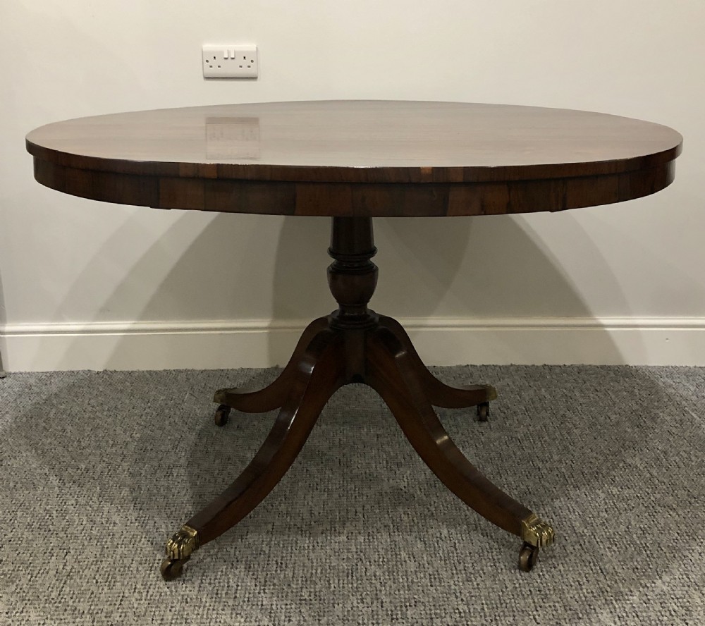 Antique Regency Rosewood Tilt Top Breakfast Table View II