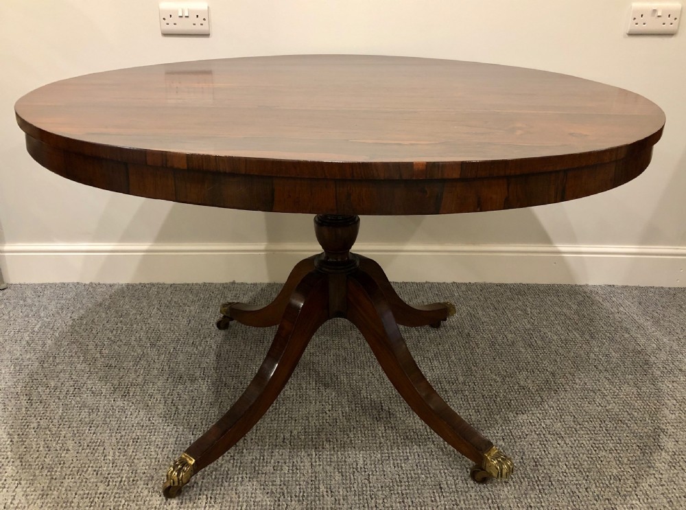 Antique Regency Rosewood Tilt Top Breakfast Table View VI