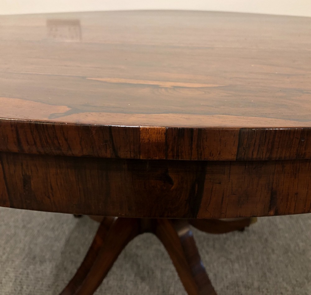 Antique Regency Rosewood Tilt Top Breakfast Table View VIII