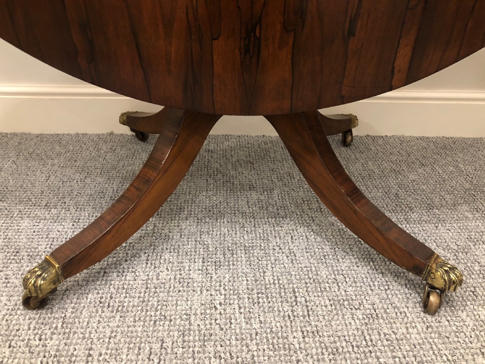 Antique Regency Rosewood Tilt Top Breakfast Table View IX
